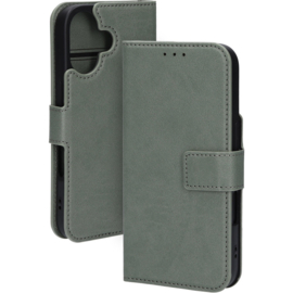 Mobiparts Classic Wallet Case Apple iPhone 16 Stone Green (MagSafe Compatible)