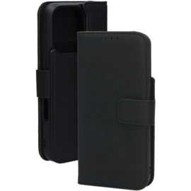 Mobiparts Leather 2 in 1 Wallet Case Apple iPhone 16 Black