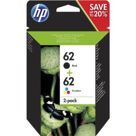 HP 62 ink combo 2pack blk/color