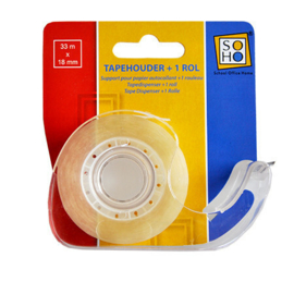 Tapehouder + rol 18mm x 33m