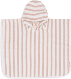 Badponcho Stripe Terry - Wild Rose - GOTS