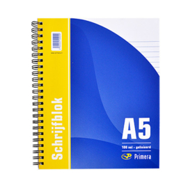 Primera Schrijfblok A5 zijspiraal