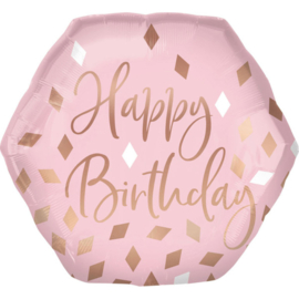 Happy Birthday - Roze - Jumbo