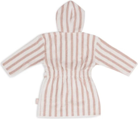Badjas 1-2 jaar Stripe Terry - Wild Rose - GOTS