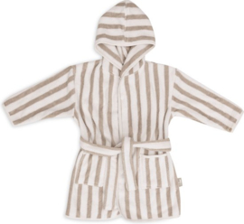 Badjas 1-2 jaar Stripe Terry - Olive Green - GOTS