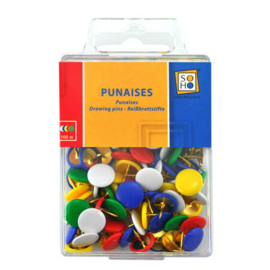 Punaises gekleurd 100 stuks