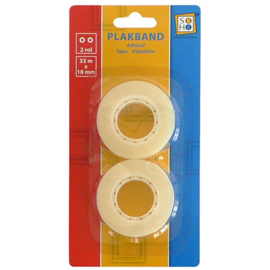 Tape 18mmx33m 2 stuks
