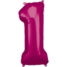 Cijfer 1 - Roze