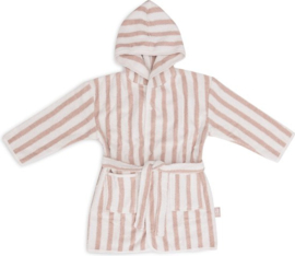 Badjas 1-2 jaar Stripe Terry - Wild Rose - GOTS