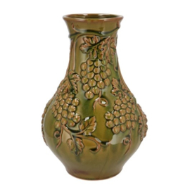 Inga grape olive green vase active glaze 25x25x35cm