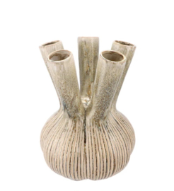 Aglio straight green vase active glaze 19x19x25cm nm
