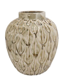 Inga boa green pot active glaze 27x27x30cm