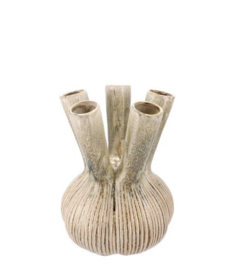 Aglio straight green vase active glaze 13x13x17cm nm