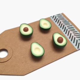 B-keuze avocado magneten, handgemaakt van klei