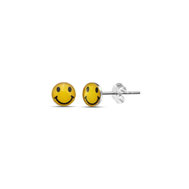ZILVEREN SMILEY LOGO KINDEROORBELLEN