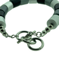 Armband zwart grijs tinten