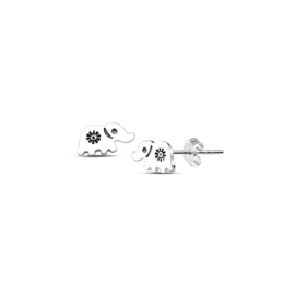 SMALL ELEPHANT SILVER STUD EARRING FOR KIDS