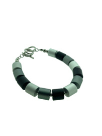 Armband zwart grijs tinten