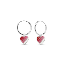 ZILVEREN DANGLE HEART KINDERHOEPELS