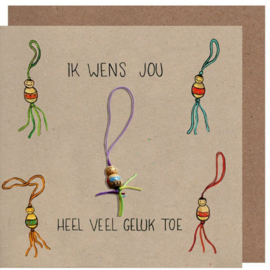 Kaart + Enveloppe: Ik Wens jou heel veel Geluk toe!