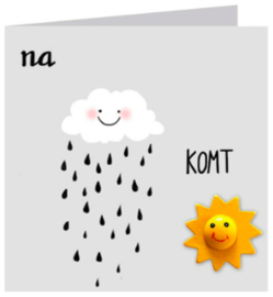 Kaart + Enveloppe: Na Regen komt Zonneschijn