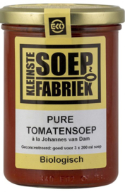 Vegan BIO pure Tomatensoep Johannes van Dam Kleinste Soepfabriek