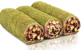 Turkish Delight Lokum Pistache met Geroosterde Pistache noten en Granaatappel (Turks Fruit)