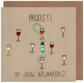 Kaart + Enveloppe: Proost op Jouw Verjaardag!