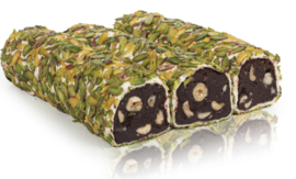 Turkish Delight Lokum met Brownie en stukjes Pistache (Turks Fruit)