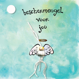 Mini Kaartje met gelukspoppetje: Beschermengel voor Jou