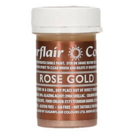 Sugarflair Edible Paint Rose Gold 20g