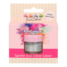 FunCakes Edible FunColours Sparkle Dust - Glitter DarkSilver