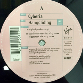 Cyberia ‎– Hanggliding (1992) (TRANCE/ACID HOUSE) (12")