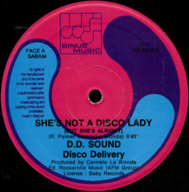 D.D. Sound – She's Not A Disco Lady / Show Me Your Love (1978) (12 INCH)