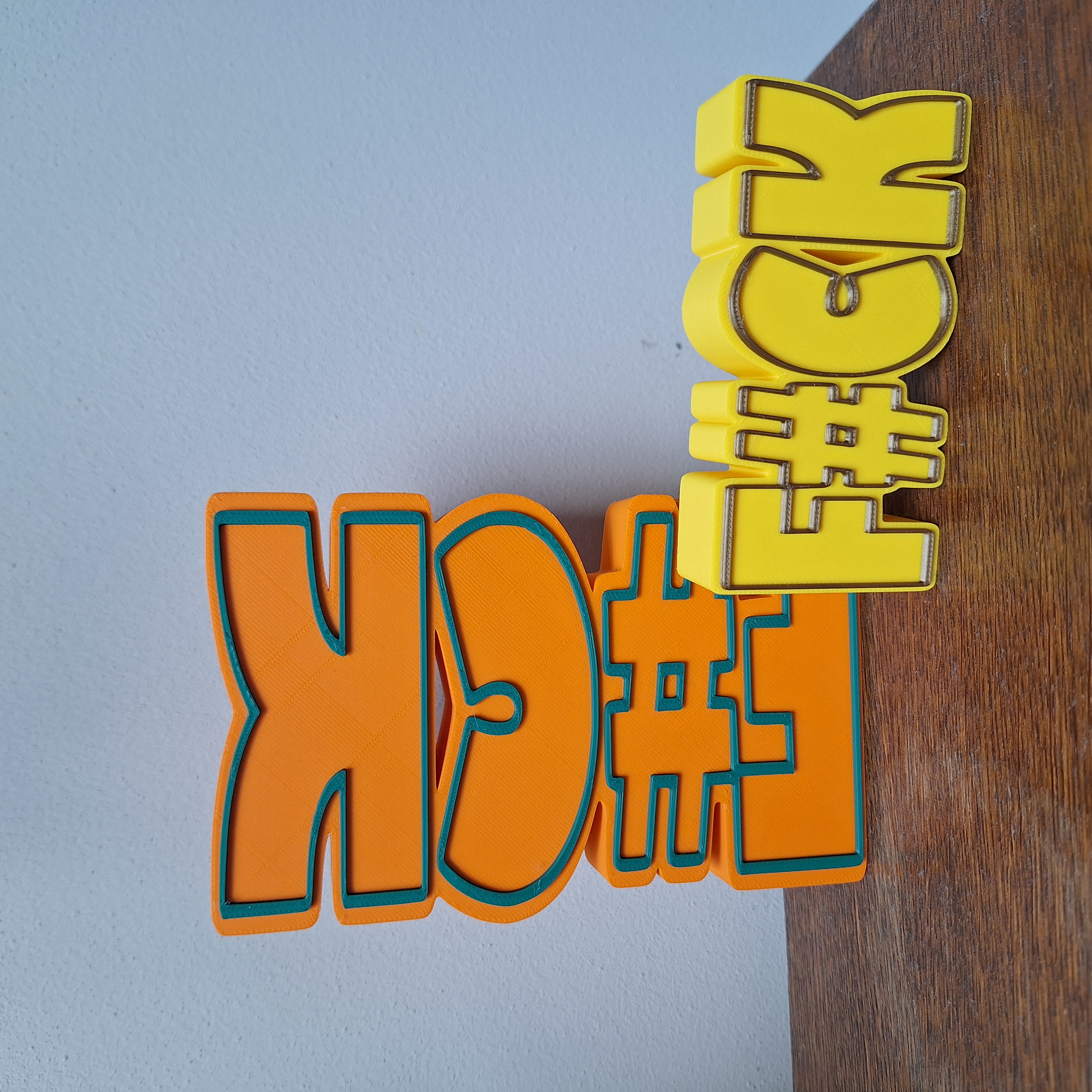 woord F#CK - 2 formaten