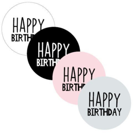 stickers happy birthday - 12 stuks