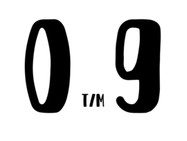 Herbruikbare raamsticker - cijfer 0 t/m 9