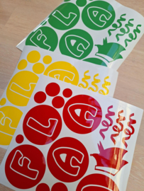 ALAAF mix raamstickers herbruikbaar