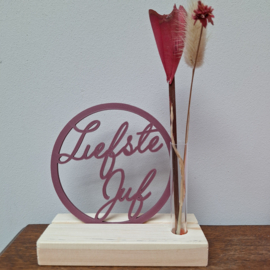 Naamcirkel + houten blokje met reageerbuisje