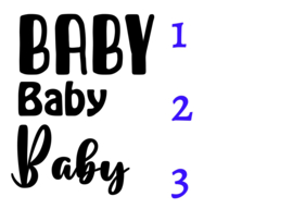 Geboortebord sticker 28cm - diverse lettertypen/kleuren