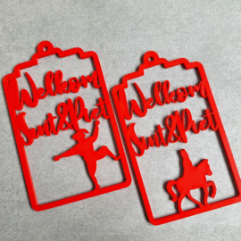 Zaklabel welkom Sint / Piet