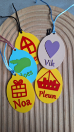 Label met naam + symbool feestdagen