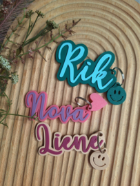 Key - sleutelhanger met naam - 2 kleuren