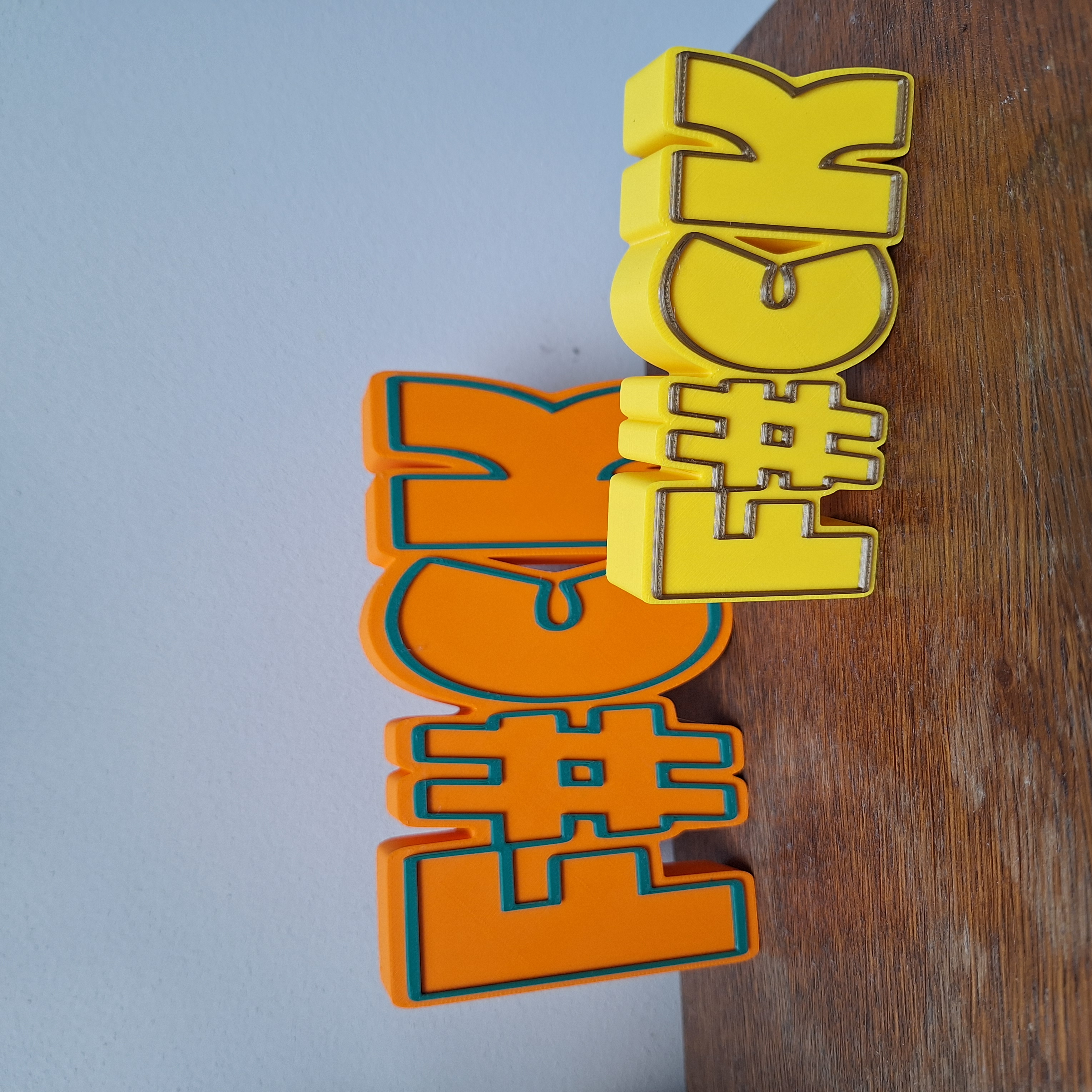 woord F#CK - 2 formaten