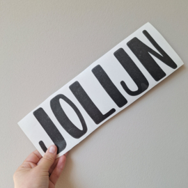 Geboortebord sticker 28cm - diverse lettertypen/kleuren