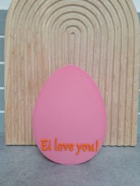 Paasei 'Ei love you' - diverse varianten