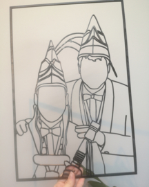 Fotoprint carnaval lijntekening - prijs vanaf