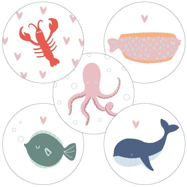 Stickers Oceaan - 10 stuks