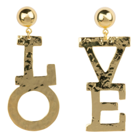 LOVE Stud Earring Gold Plated