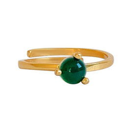 Ibu Jewels RING GREEN AGATE